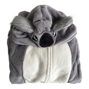 A2Z‎ 4 Kids Koala Costume Onesie – Size 5–6 Years – Plush Fleece Hooded Pajama